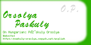 orsolya paskuly business card